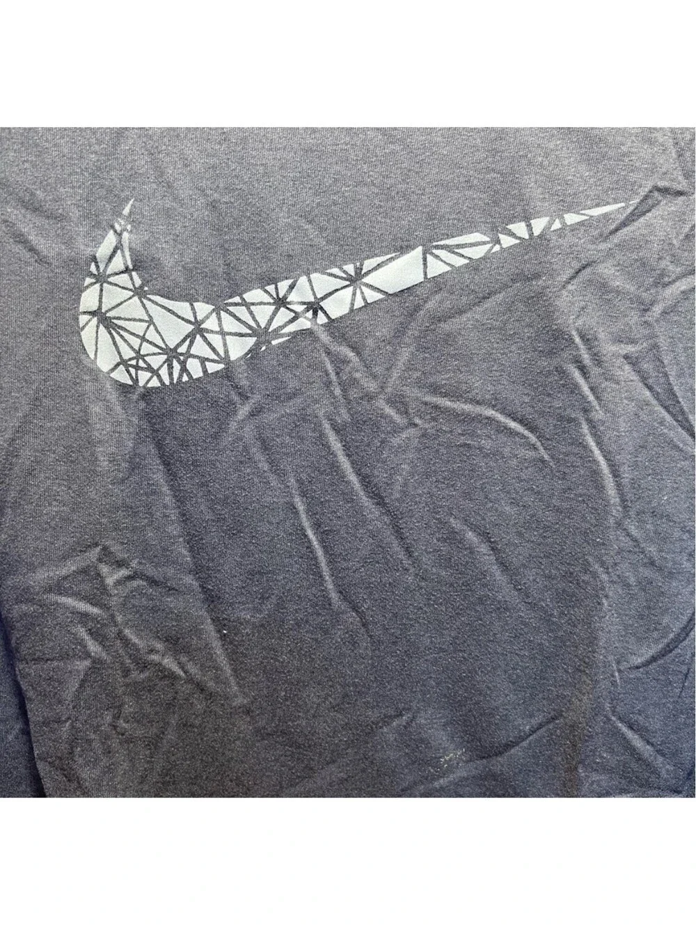 Nike Dry Fit Youth Med. Grey With Geometric Nike Swoosh